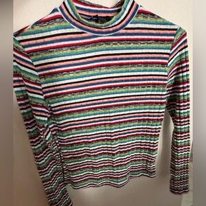 Colorful Striped Long Sleeve Top